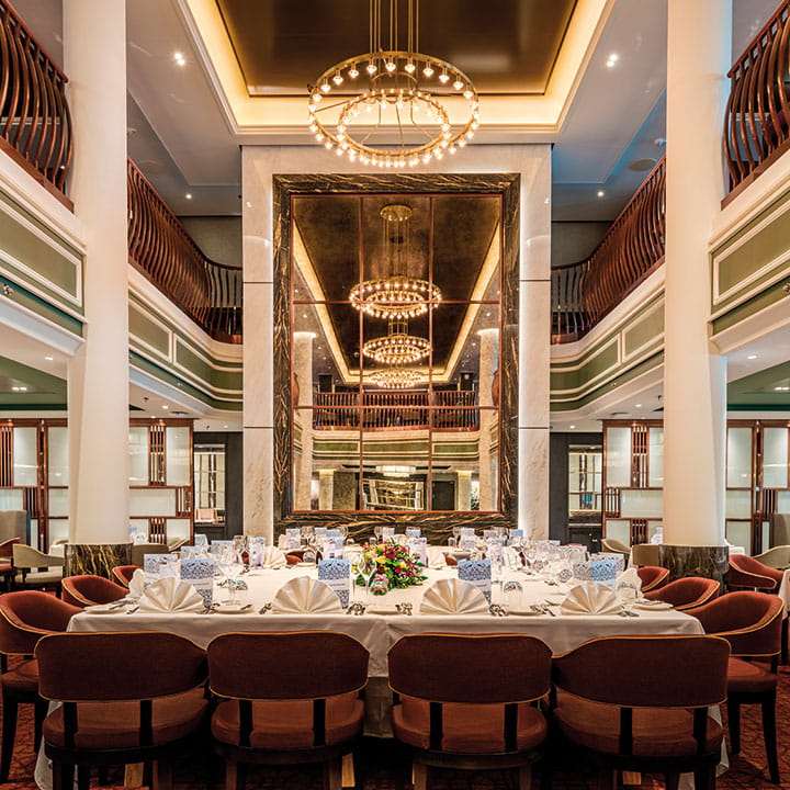 The Grand Dining Room on Spirit of Discovery The Grand Dining Room on Spirit of Discovery